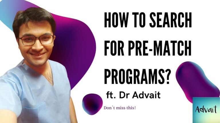 USMLE and Residency Match: How to search for pre-match programs?