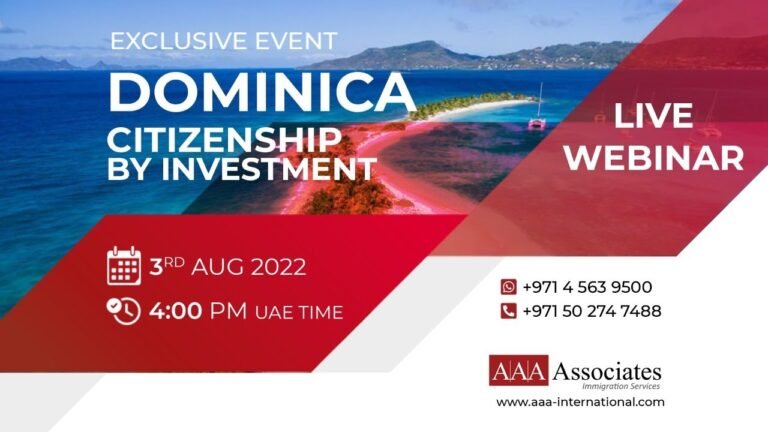 Webinar on AAA Dominica Citizenship By Investment Program