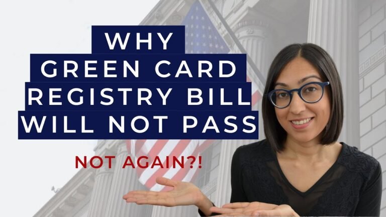 Why Green Card Registry Bill Will Not Pass the Senate (and why most immigration bills fail)