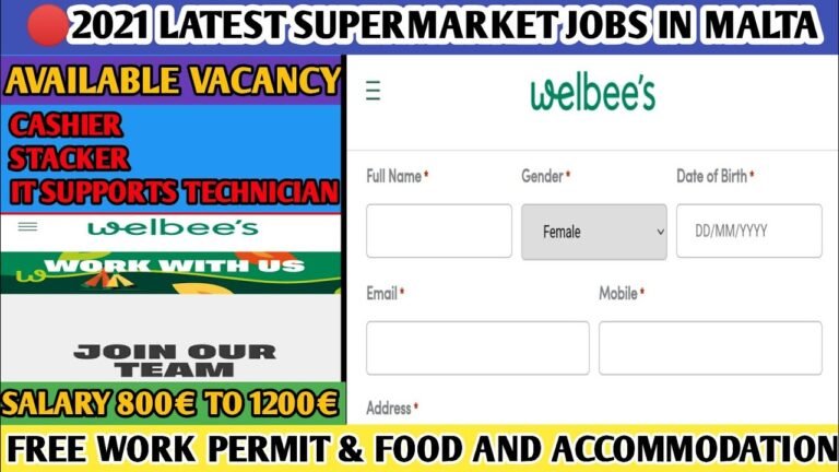 🔴2021 Latest Supermarket Jobs In Malta||Sales Assistant Jobs In Malta||Cashier Jobs In Malta