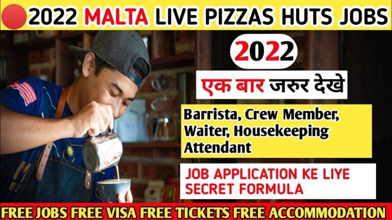 2022 Piza Hut Jobs In Malta||Crew Member Jobs In Malta||Waiter Jobs In Malta