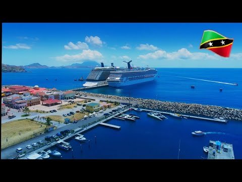 Driving around basseterre the capital city of st kitts and Nevis// Port zante/forth Street /scenic