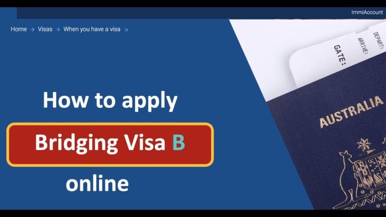 How to apply Bridging Visa B (BVB) online – Australia