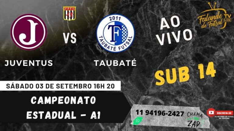 JUVENTUS   X  TAUBATÉ  SUB 14  (ESTADUAL  – A1 ) – TV FALANDO DE FUTSAL