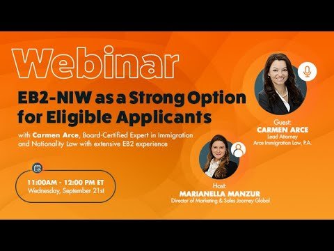 Joorney Webinar: EB2-NIW as a Strong Option for Eligible Applicants