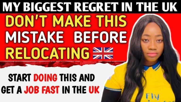 MY BIGGEST REGRET IN THE UK | DON’T MAKE THIS MISTAKE | START DOING THIS AND GET A JOB FAST IN UK