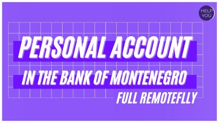 Presentation of the bank of Montenegro for opening a personal account remotely