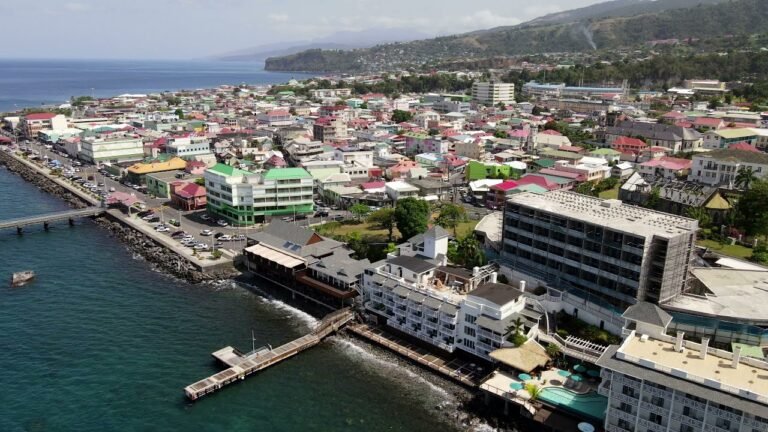 Roseau Dominica Drone Footage – Orbit 1