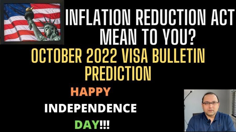 **Shall we predict October 2022 Visa bulletin?** EB1C H1B Inflation reduction act