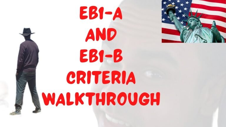 USCIS EB1-A and EB1-B criterion walkthrough | Green card | USA