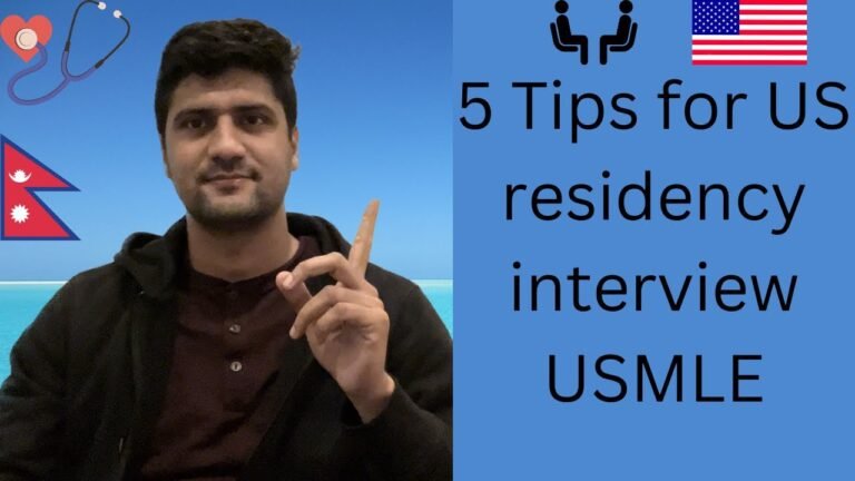 5 Tips for residency interview. USMLE.