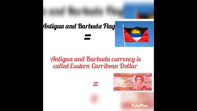 Antigua And Barbuda National Flag and Currency.