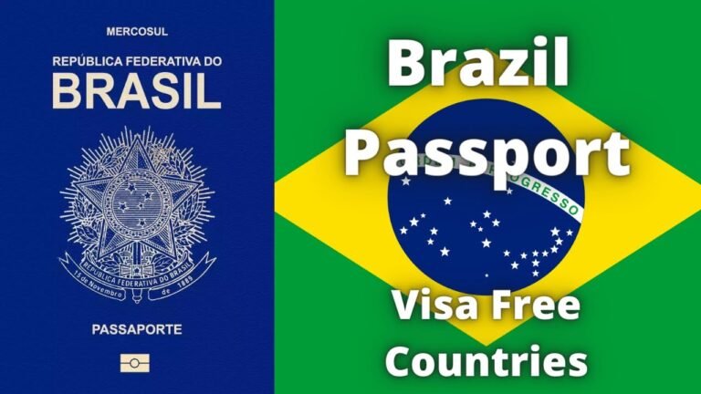 Brazil Passport Visa Free Countries