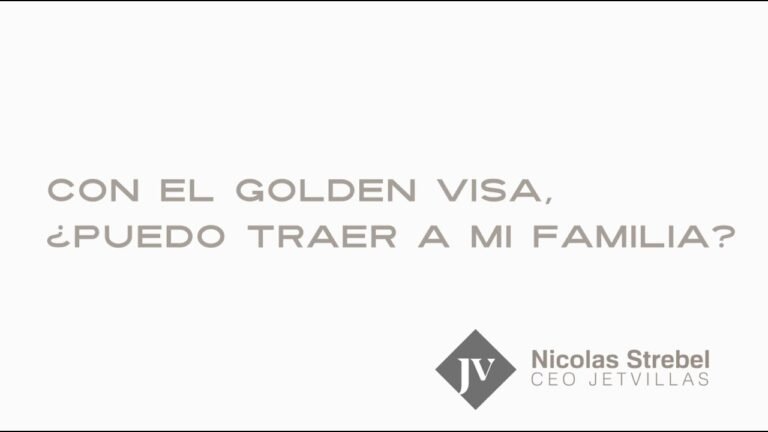 Con el Golden Visa, ¿puedo traer a mi familia?