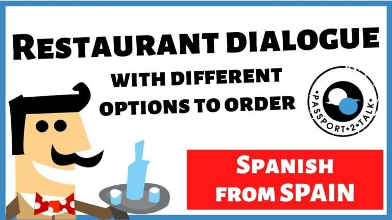 ❤️ [Conversation at a Restaurant] Spanish (from Spain) Speaking Example