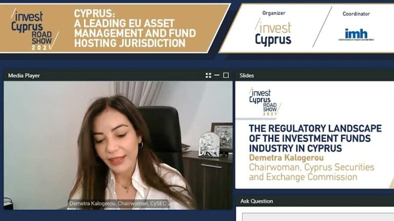 Cyprus Investment Funds Industry – Demetra Kalogirou – Chairwoman CySEC