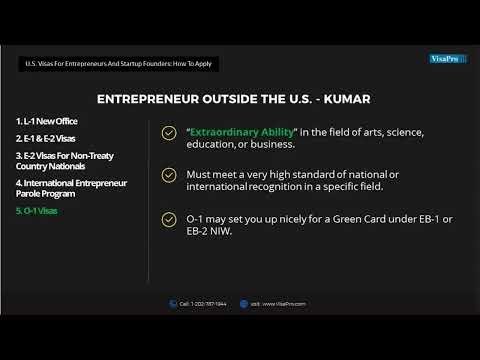 How To Apply US Visa for Entrepreneurs & Startup Founders EB5 VISA