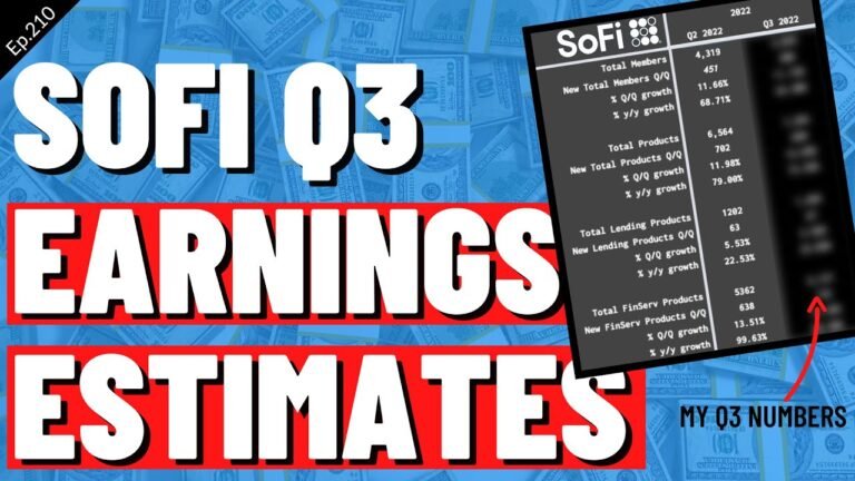 My SoFi Q3 Earnings Forecast