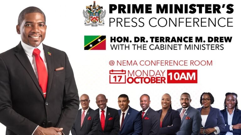 Prime Minister's Press Conference | Hon. Dr. Terrance Drew | Cabinet Members – October 17, 2022