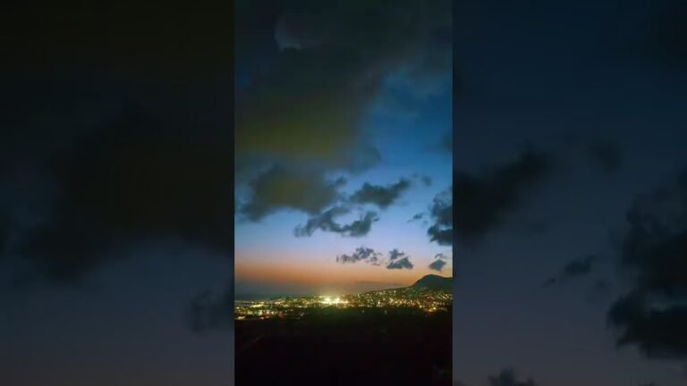 Today's Caribbean sunset timelapse from a St Kitts mountain top.