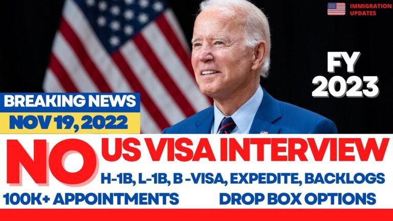 BREAKING NEWS: NO US VISA INTERVIEW | 100K+ Appointments Soon, FY2023, DropBox Updates -US Officials