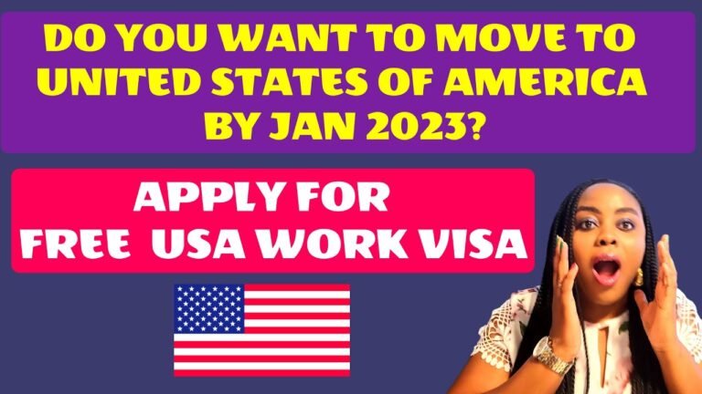 Do You Want to Move to UNITED STATES of AMERICA by January 2023? APPLY NOW FOR FREE USA WORK VISA