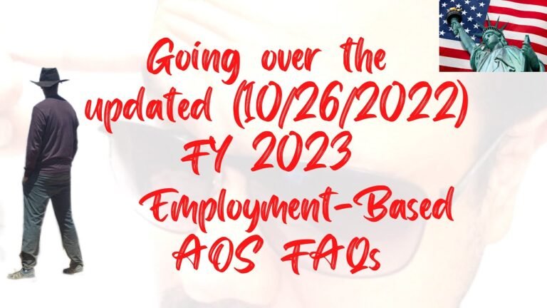 GOING OVER LATEST FY 2023 USCIS FAQ | GREEN CARD | USA