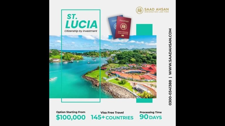 Get St. Lucia Second Passport in 90 Days | Saad Ahsan Immigration Law Firm