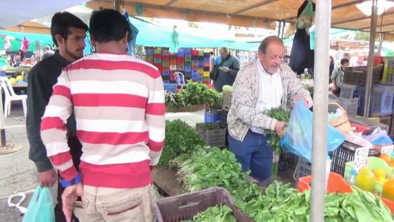 Open air market in Nicosia Cyprus