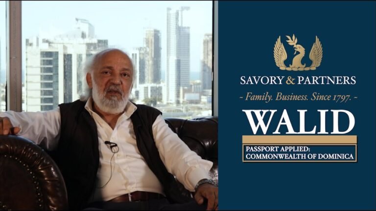 Walid Akawi – Client Testimonial in English – Commonwealth of Dominica – Savory & Partners