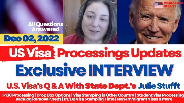 EXCLUSIVE INTERVIEW: US Visa Processing, I-130, Drop Box, B1/B2 Visa, Student Visa Wait Time Options