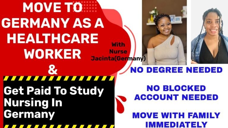 Get paid to Study Nursing in Germany ||  Move to Germany As a Nurse; NO BLOCKED ACCOUNT & NO DEGREE