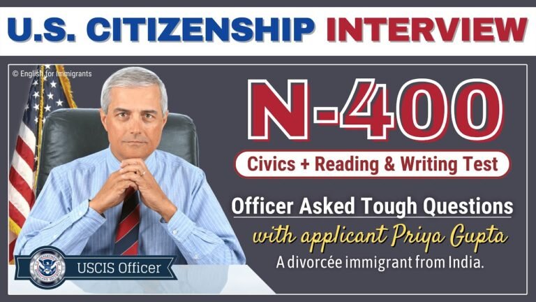 US Citizenship Interview 2022 | USCIS Civics Test, N-400 Questions, Reading & Writing Test