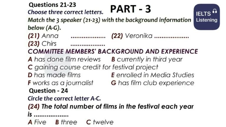 IELTS LISTENING EXAM IDP PRACTICE NOV 27